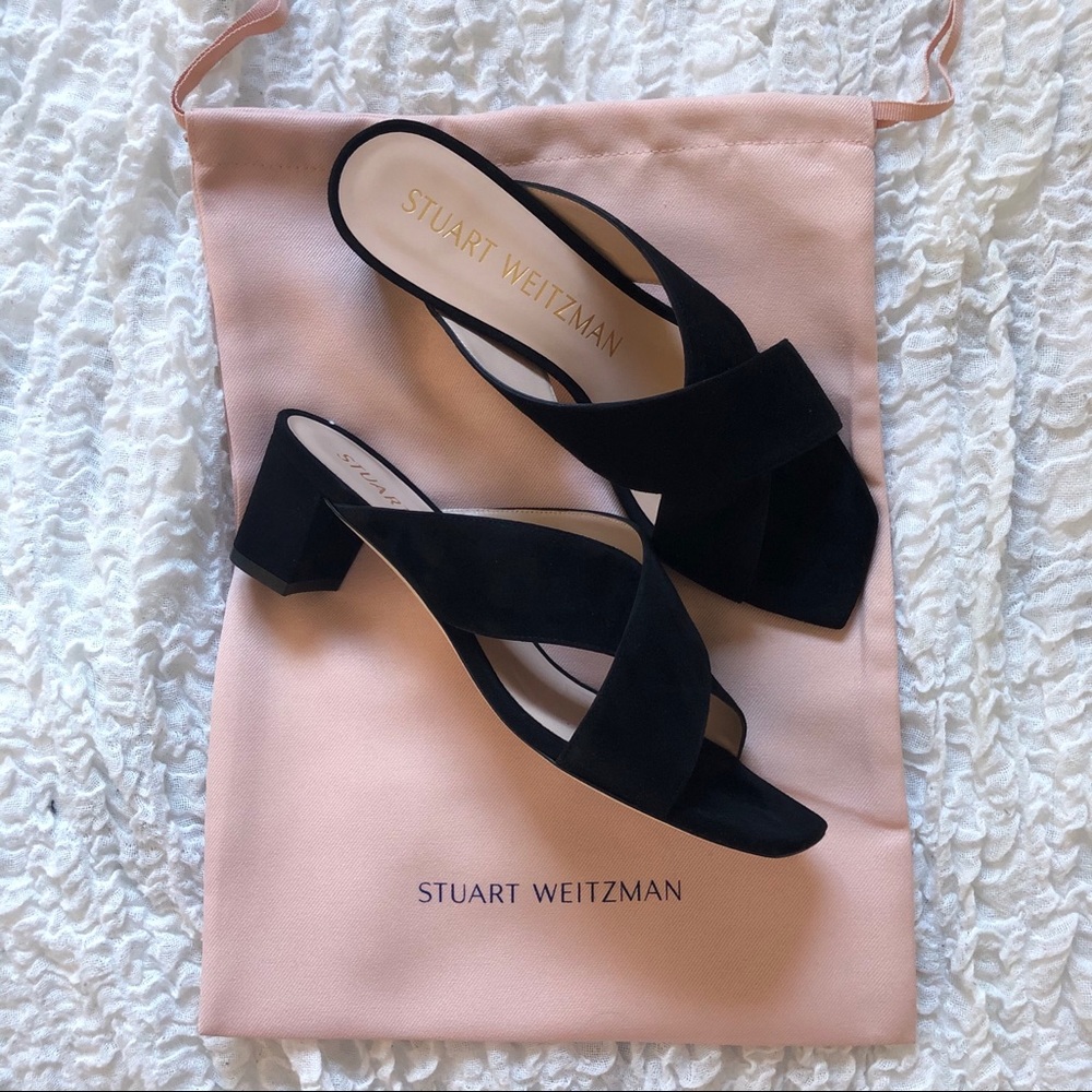 BNWT Stuart Weitzman Black Aletha 50 Sandal